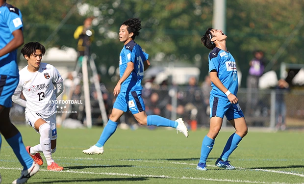 写真：終盤に髙橋が同点ゴールを狙うが枠を捉えられなかった。