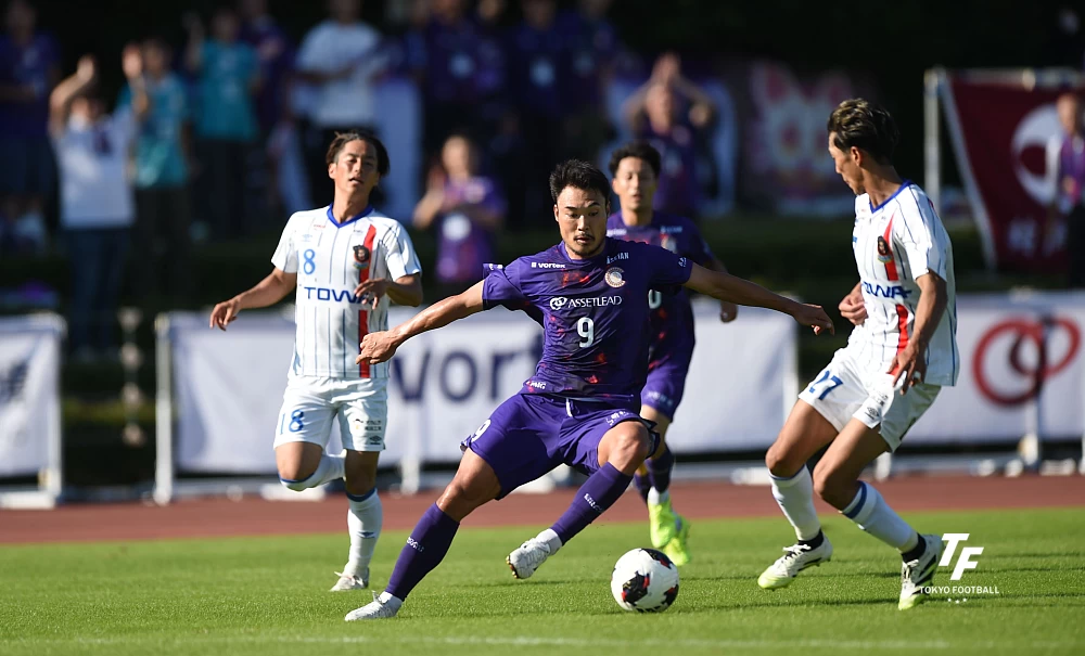 写真：この日決勝点を決めたFW中山。（写真：小林渓太）