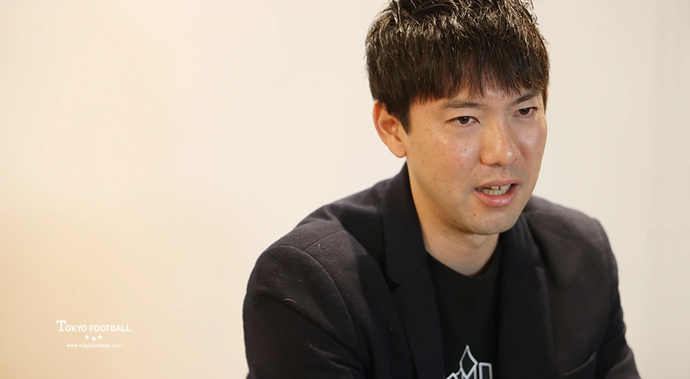 写真：クラブについて語るSHIBUYA CITY・山内会長。